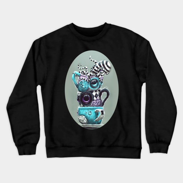 owl mug tower Crewneck Sweatshirt by Artelies202